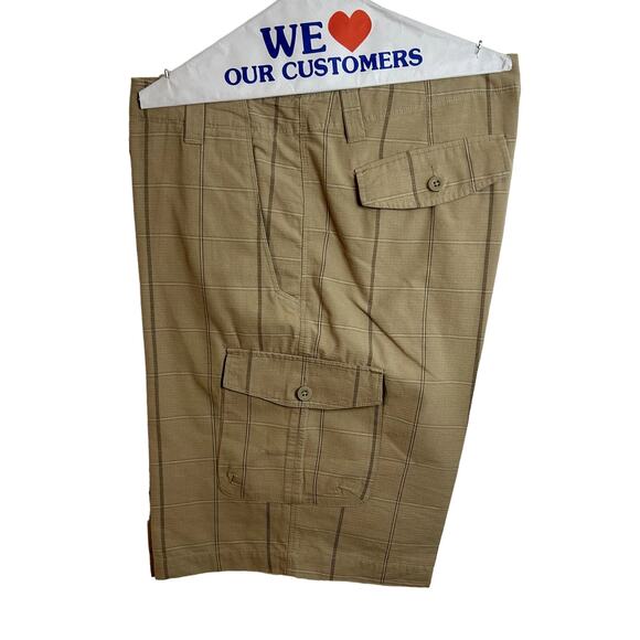 The North Face Rainier Surplus Short Mens Size 40 Tan Plaid - Picture 3 of 5